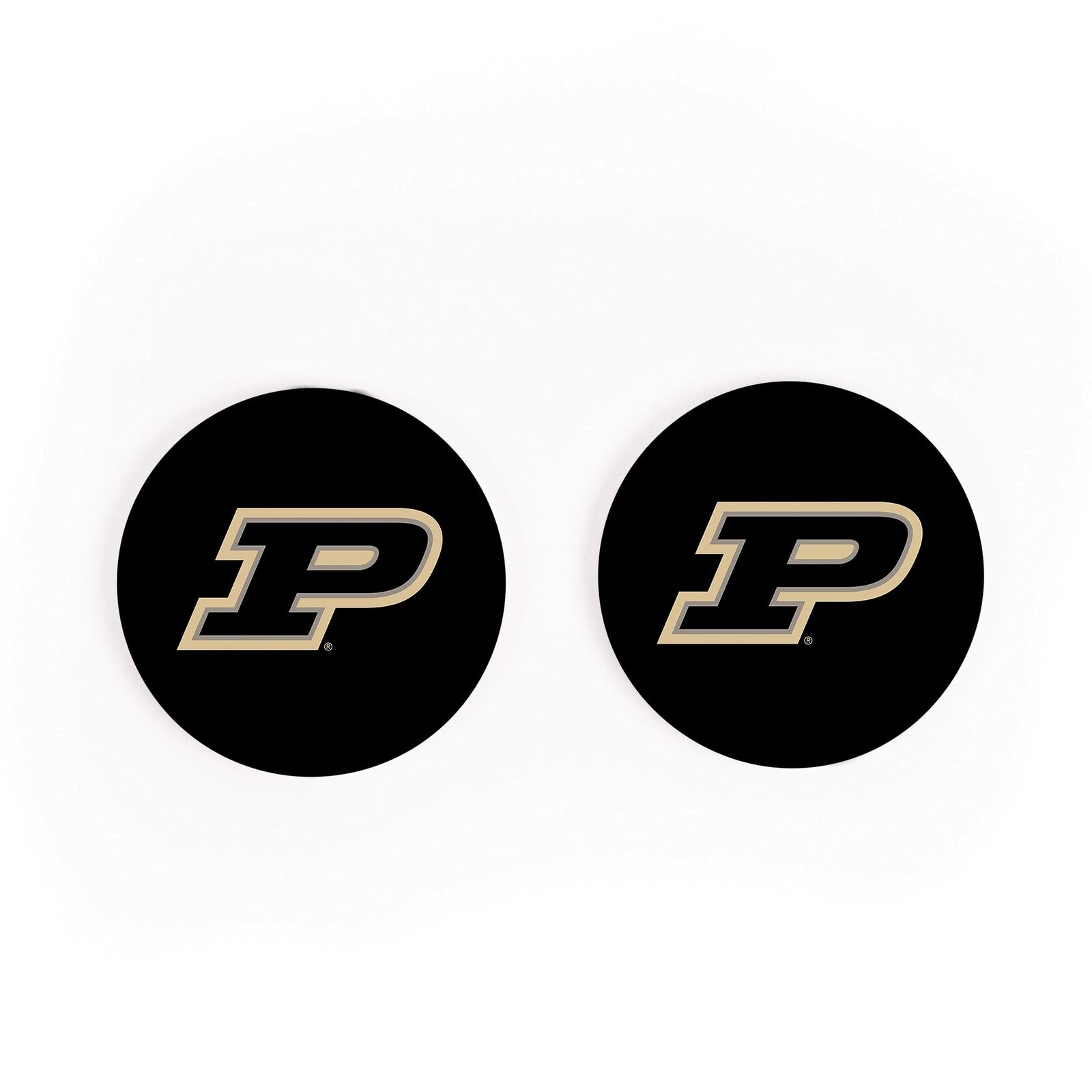Purdue University Boilermakers Logo 3 x 3 Ceramic Car Coasters Pack of 2