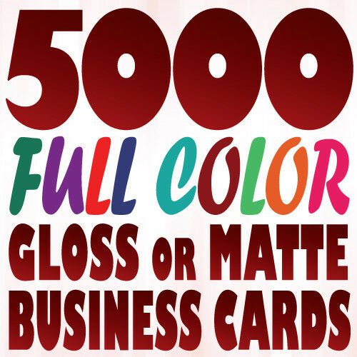5000 Full Color Custom Business Card Printing On A 16pt Gloss Or Matte Finish